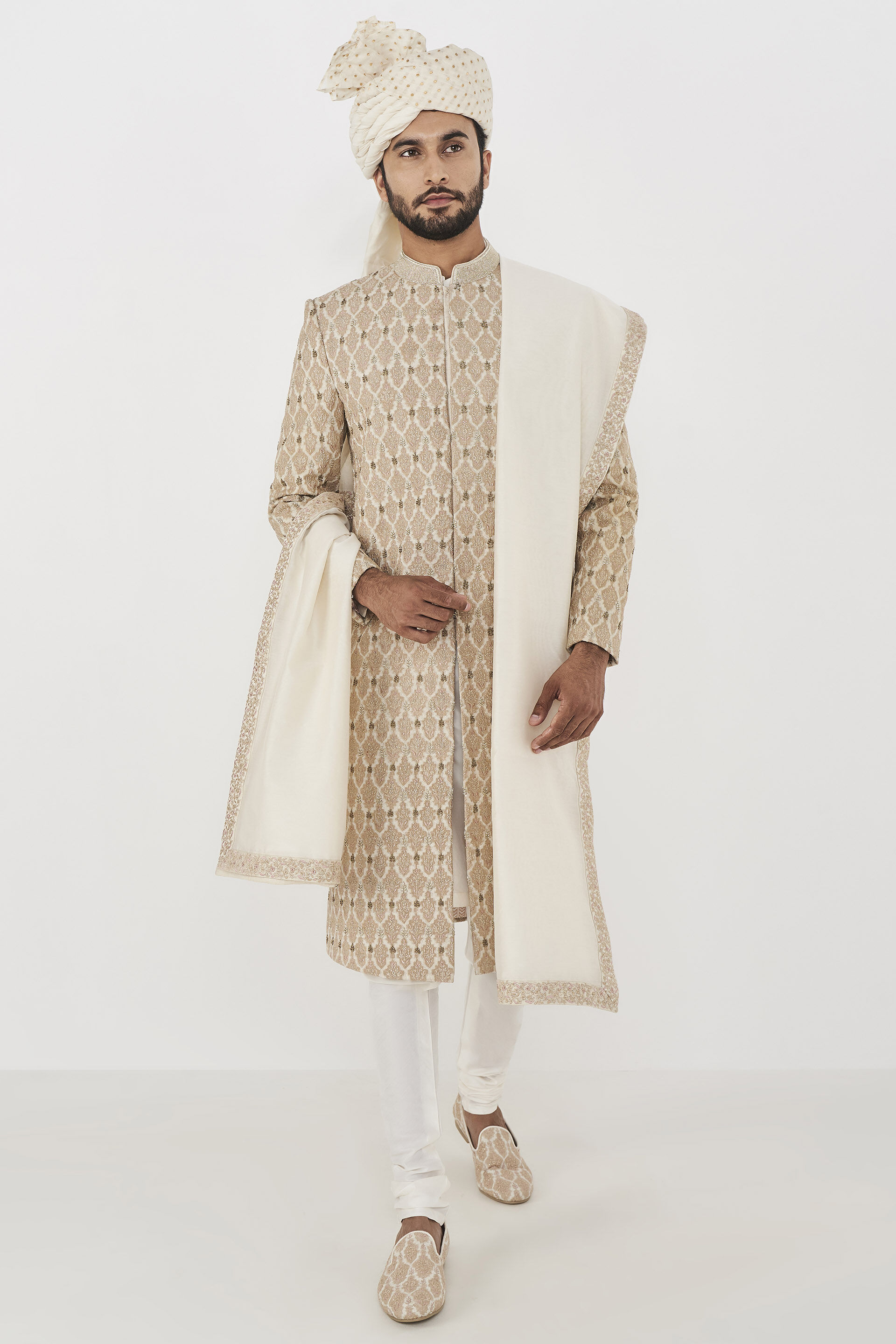 Nirvaan Sherwani - Off White, Off White, image 1